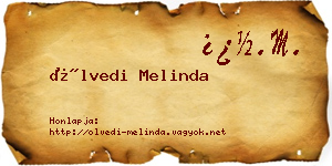 Ölvedi Melinda névjegykártya
